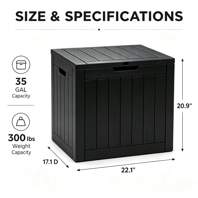 Paquet de 2 boîtes de rangement en résine verrouillables 35 gallons verrouillables MINDYES