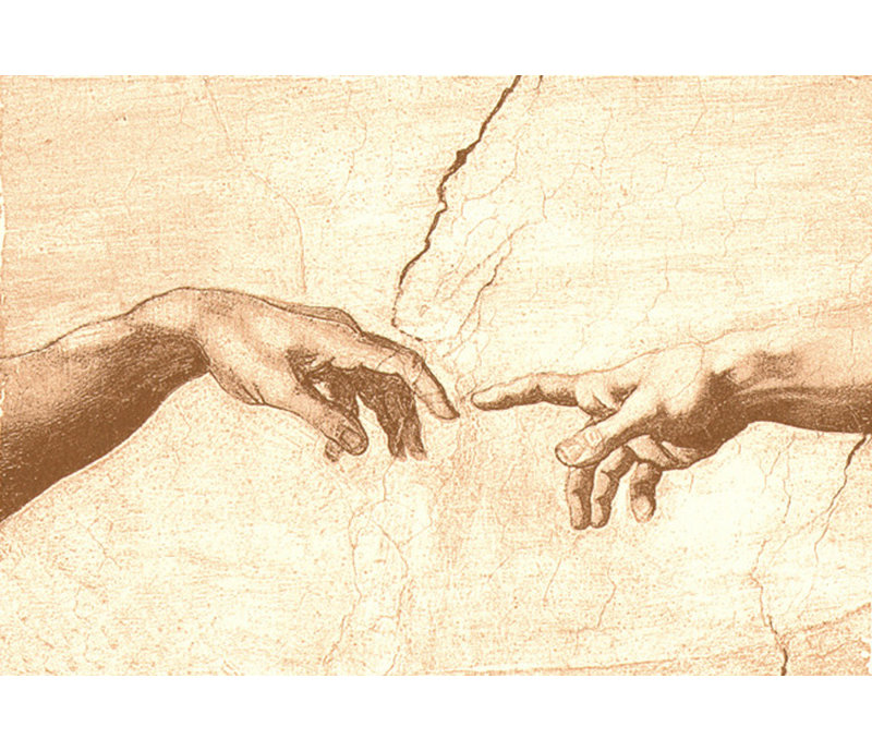 Création d'Adam (détail des mains), H 28 po x l 40 po