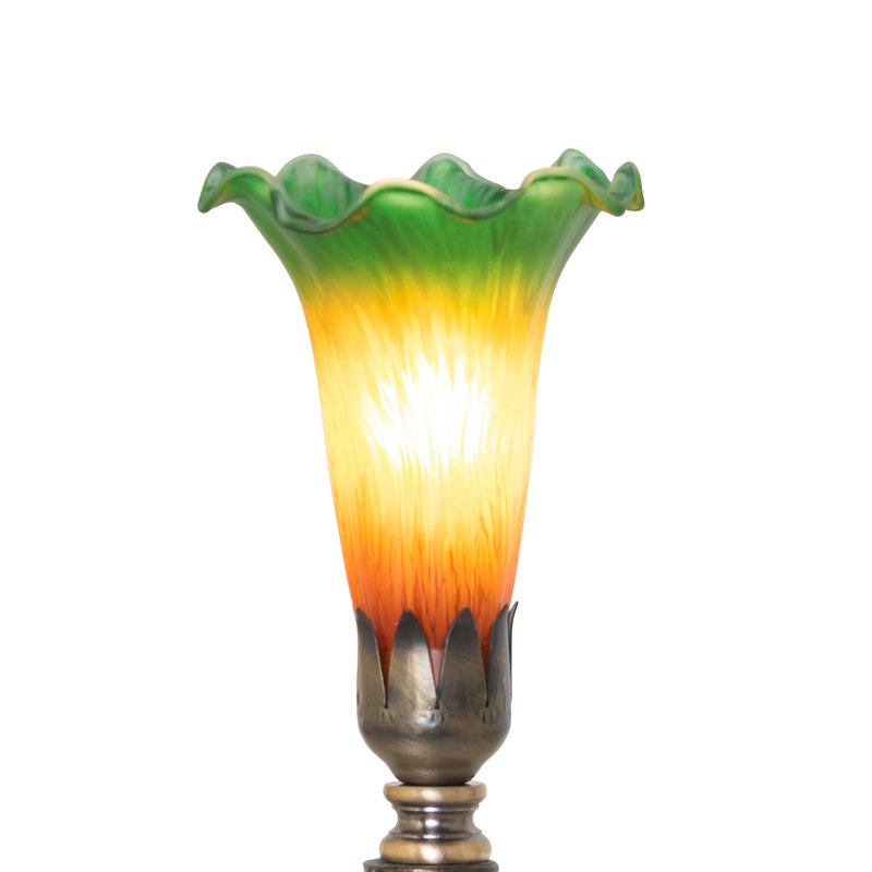 Torchiere Table Lamp, Amber/Green