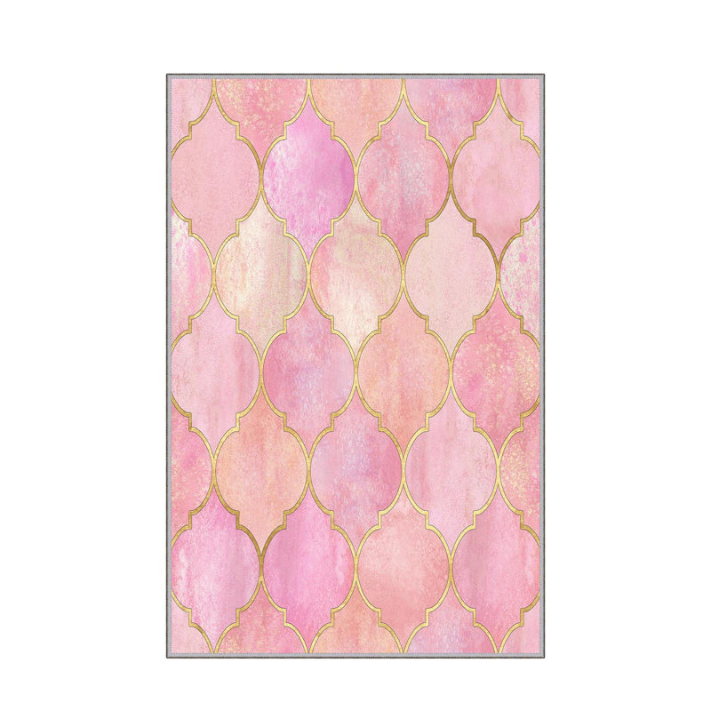 Soft Hall Carpet 2.6 x 4.9 Feet | 100% Polyester, 0.04 in Pile Height | Antibacterial, Non-Slip Underside | Woven with 3D Digital Printing | Machine Washable | Durable & Stylish for Entryways & Living Rooms