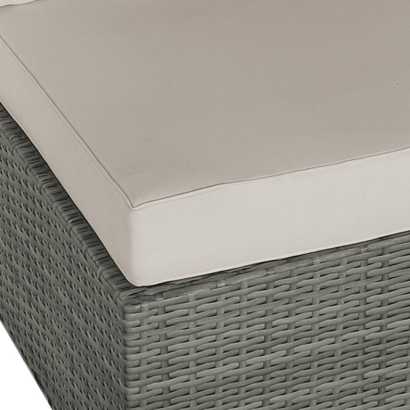 Ojeda 4-Piece Aluminum Outdoor Sectional Sunbed, Sail White Performance