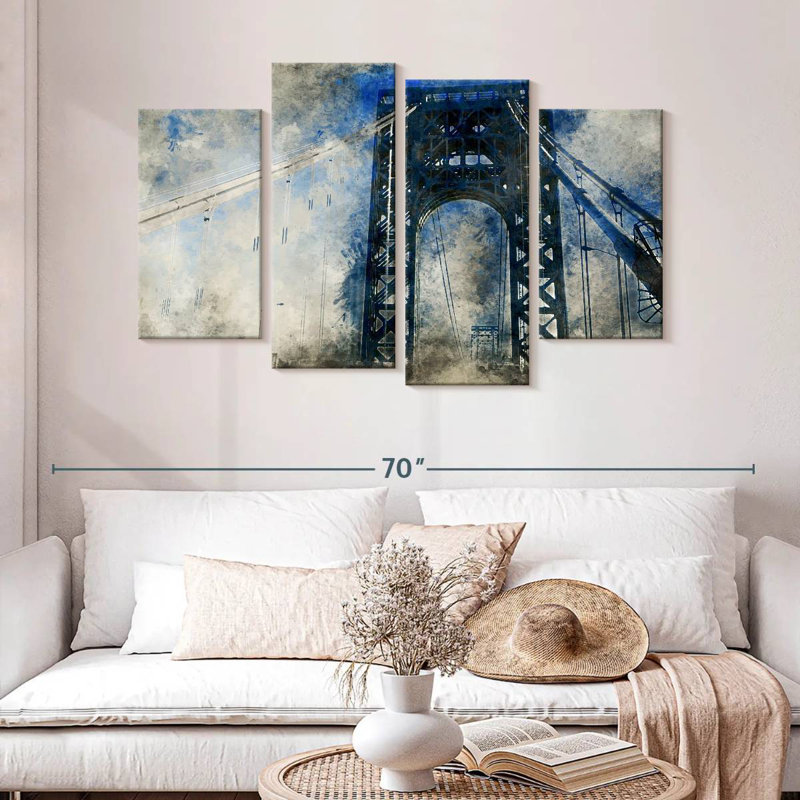 Lilie Abstract Bridge, 32" H x 52" W