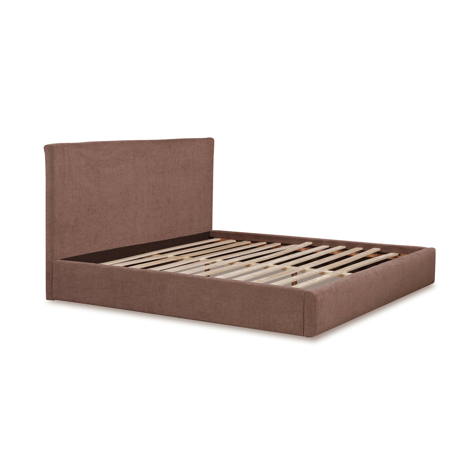 Nordic Upholstered Bed, Ivory Boucle, Queen