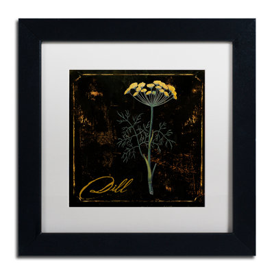 Jadaya «Black Gold Herbs I», impression encadrée