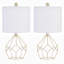 Lampe de table moderne en fer forgé de 19 po avec interrupteur rotatif et abat-jour en lin Blythe-725567174