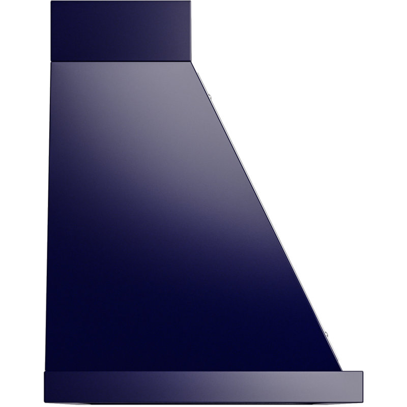 ILVE Nostalgie II Series Noblesse 48 inch Wall Mount Range Hood with 600 CFM, Midnight Blue/Chrome