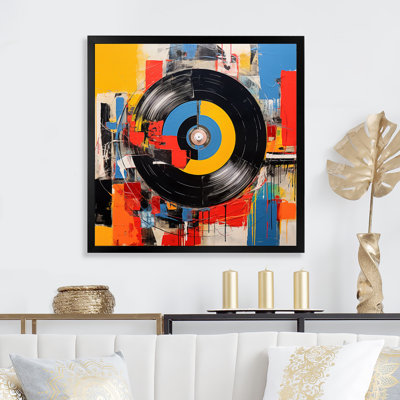 " Colorful Retro Vinyl II " Mixed Media and Color Photography Print