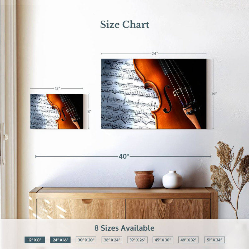 Violin Sheet Warrick, 16" H x 24" W