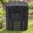 90-Gallon Black Recycled Plastic Garden Composter Bin, Large Outdoor Compost Box