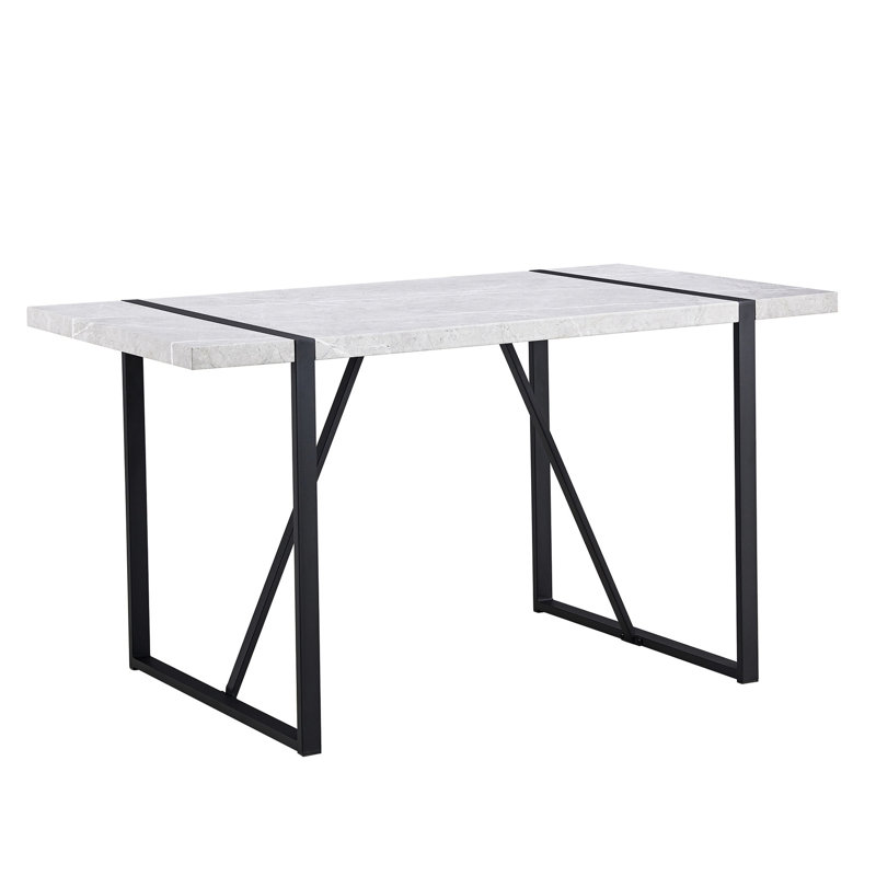 Table de salle à manger moderne pour 55 pouces pour 4 personnes, bureau à domicile rectangulaire, salon, approche simple