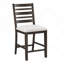 Ensemble de salle à manger 6 pièces classique, extensible à hauteur de comptoir, en bois espresso foncé, avec banc, rembourré, meubles de salle à manger-1783828917