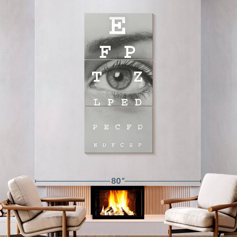 Eye Test Chart, 75" H x 36" W