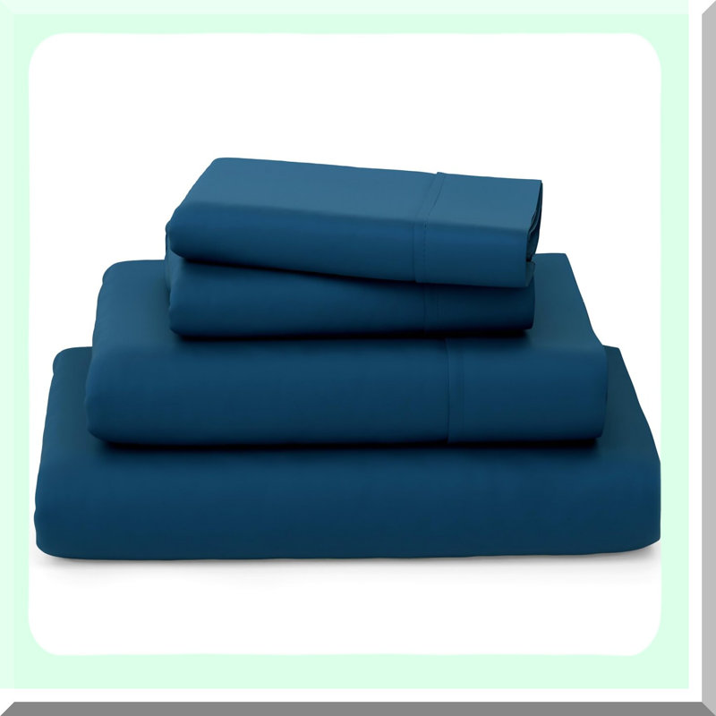 Cooling Bliss Sheets - Silky Soft Luxury Bedding Set with Deep Pockets - Breathable - 4-Piece Set, Royal Blue