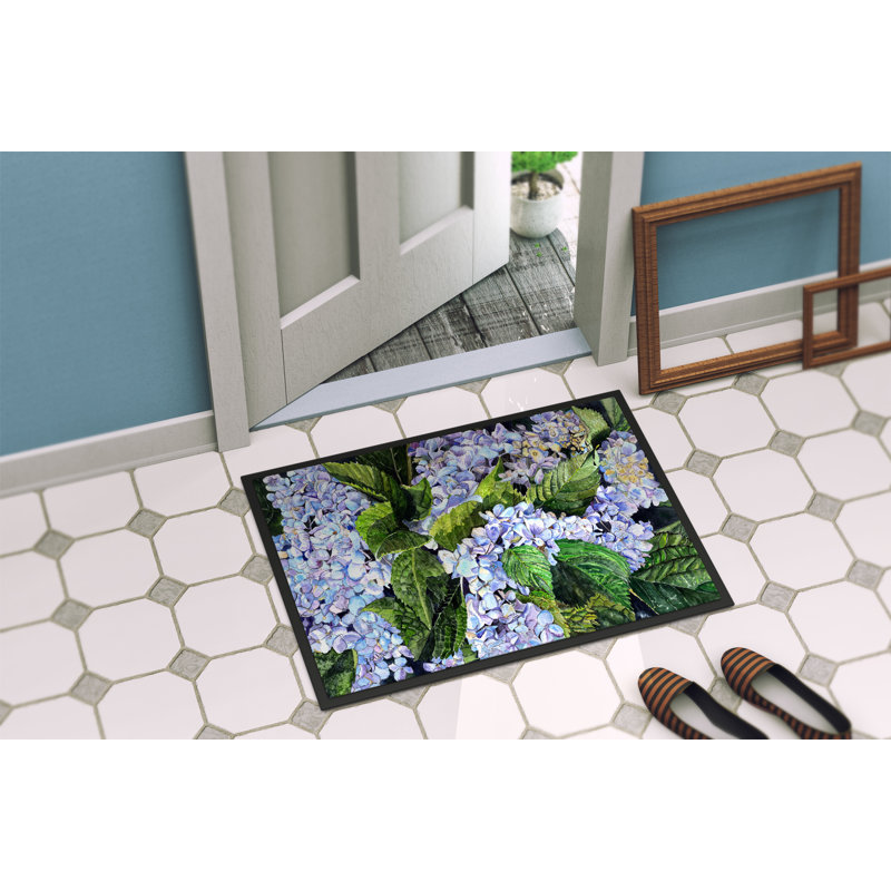 Tapis d'intérieur antidérapant Tarkio Hydrangea, Rectangle 1 pi 6 po x 2 pi 3 po