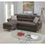 Ensemble de canapé modulaire réversible en polyfibre brun clair