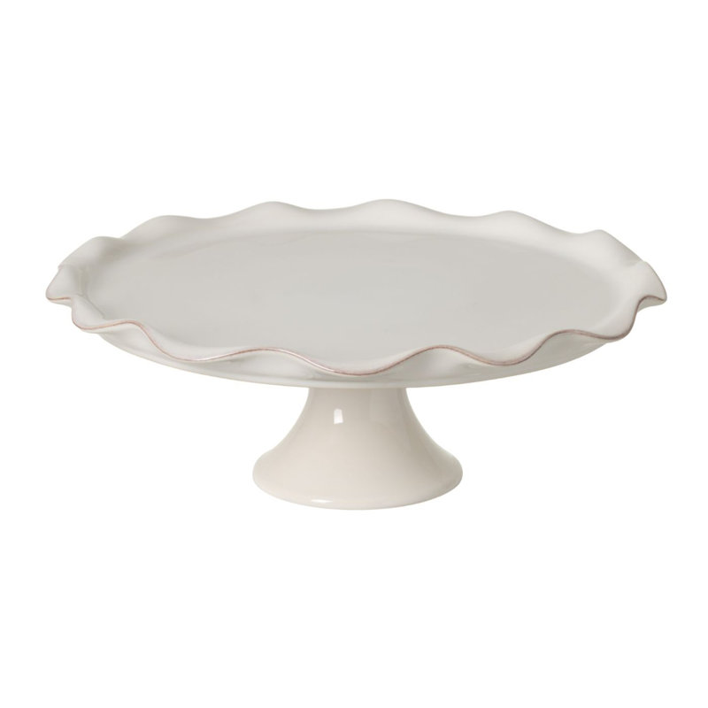 Cook & Host Stoneware Cake Stand, White