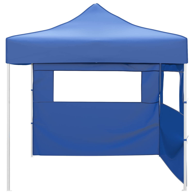 Vidaxl Foldable Tent Canopy Patio Pavilion Gazebo Pop Up Tent Marquee Canopy, Blue, White, 315cm H x 291cm W x 291cm D