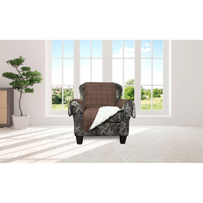 Housse réversible pour fauteuil Sherpa, Taupe
