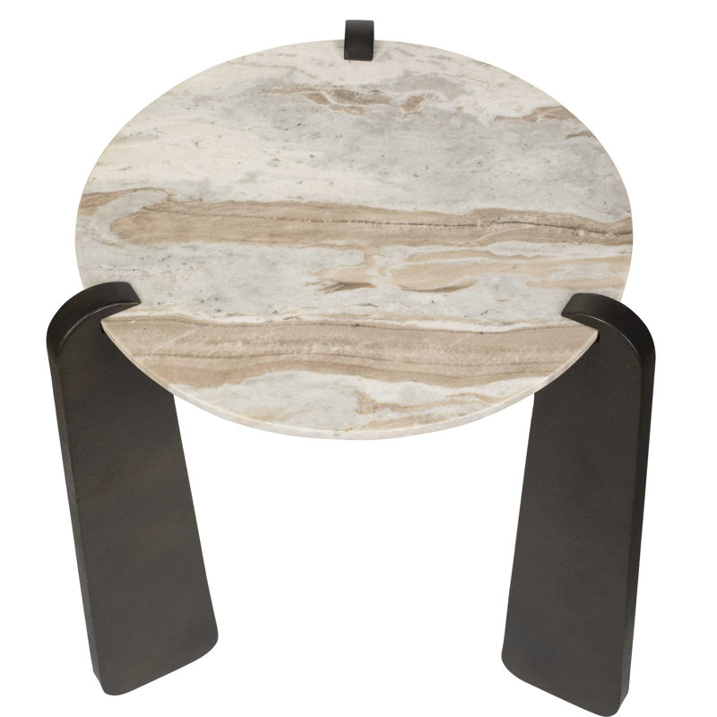 Uttermost Talud Modern Marble Side Table