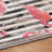 Premium Machine Washable Dream Shag ADS204 Striped and Flamingos Rug-170819994