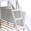 Lit superposé simple au-dessus de double avec 2 tiroirs, glissière, tablettes, échelle, lit superposé en bois d'hévéa avec glissière, tiroirs, blanc