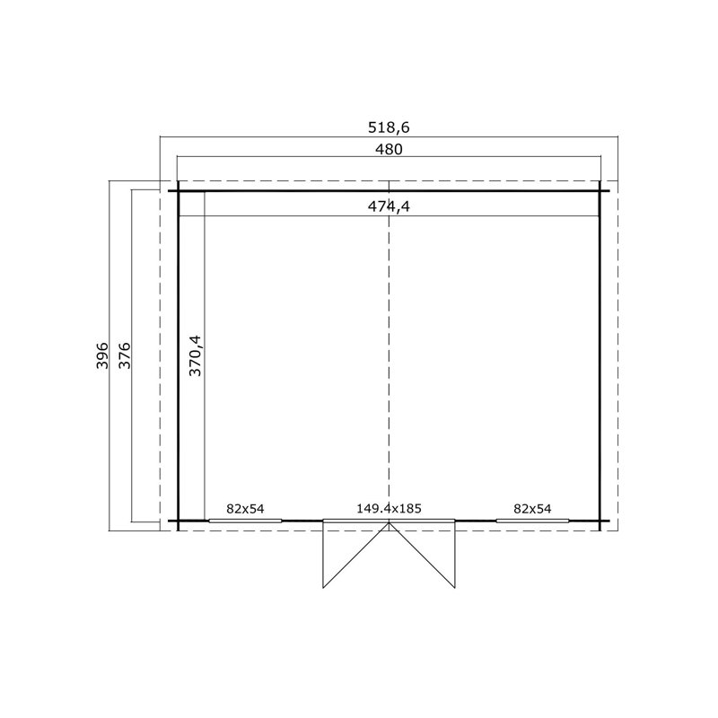 Lasita Washington 16 x 13 Ft. Apex Roof Summerhouse With Single Glazing (28mm), Washington Natural Wood