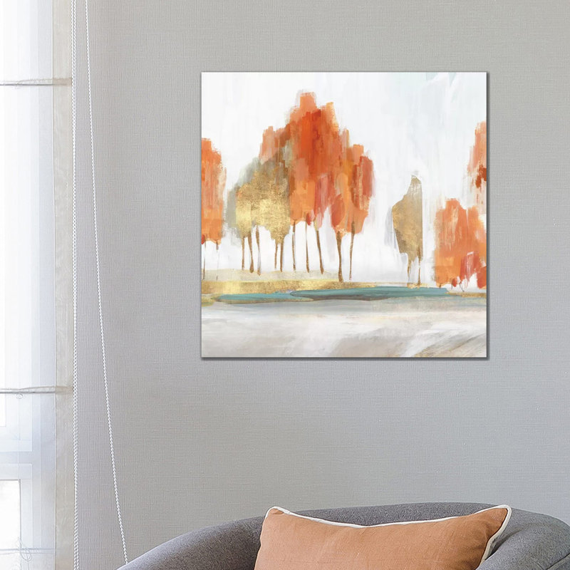 «Autumn Shade II» par Isabelle Z - reproduction d'art, H 26 po x l 26 po x P 1,5 po, Toile tendue, Pas de tapis