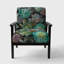 Fauteuil d'appoint rembourré 'Gelila - Floral Succulents - Traditional