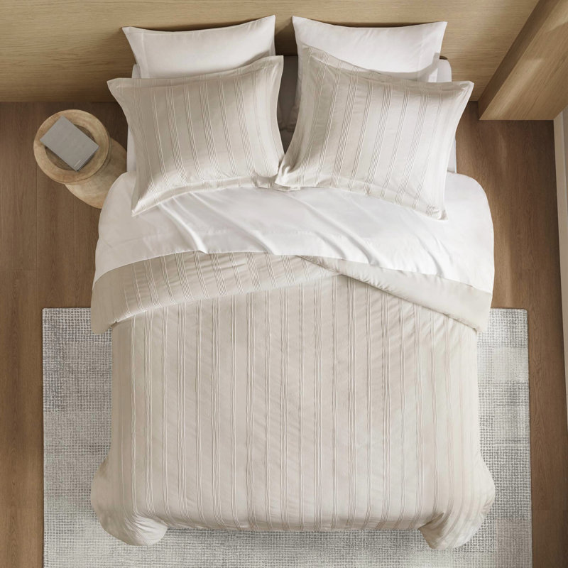 3 couettes avec attaches d'angle intérieures, froissées, toxiques, convenant aux chambres de style scandinave