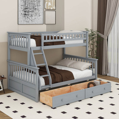 Twin Over Full Bunk Bed With Drawers