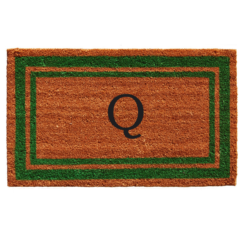 Tapis d'entrée antidérapant Stortz, Vert / Brun, Q, Rectangle 2 pi x 3 pi