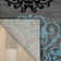 Padowski Floral Gray/Blue/Black Area Rug