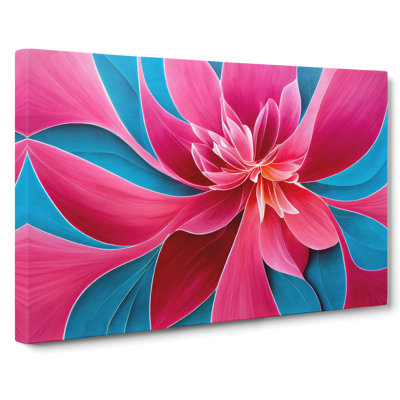 Brilliant Modern Flower Art - Wrapped Canvas