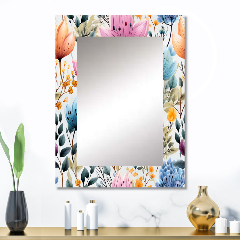 Ardent - Large Wall Mirror On Metal, 32 po x 24 po
