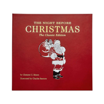 Graphic Image The Night Before Christmas Coffee Table Book Leather Red