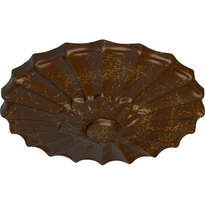 Endurathane Maria Ceiling Medallion, 9 5/8"OD x 1 1/8"P (Fits Canopies up to 1 3/4"), Hand-Painted Pale Gold Finish
