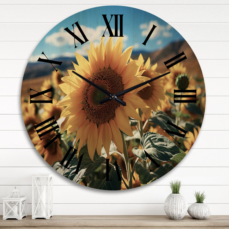 Horloge murale en bois massif Stauton, Très grand