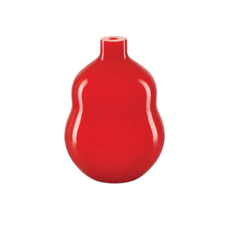 Vase de table en verre doux-amer, H 11 po x l 7,5 po x P 7,5 po
