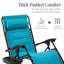  Très grand fauteuil rembourré pliant d'extérieur avec plateau latéral - bleu turquoise-1150604931