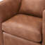Fauteuil d'appoint rotatif en forme de tonneau - revêtu de cuir artificiel pour salon confortable-1194396546