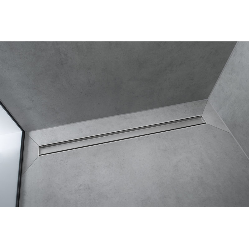 Hansgrohe RainDrain Match Zero / Tile 31 1/2 po avec cadre réglable en hauteur, Chrome