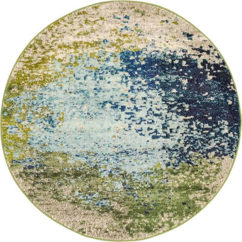 Estelle Abstract Indoor Rug, Round 4'