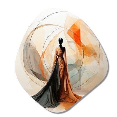 Royston - African American Woman Nebula Shape Asymmetric Metal Wall Art