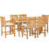 Rectangular 6 - Person 55" Long Teak Bar Height Dining Set with Cushions