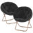 Upholstered Round Saucer Chairs Lounge Chairs, Foldable Papasan Chairs Reading Chairs for Bedroom-904419953-895868162