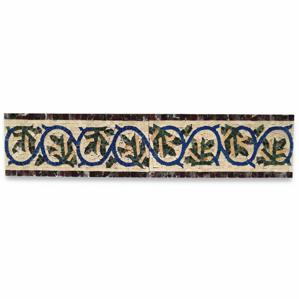 Wooden 5.9" x 13.8" Marble Mosaic Wall & Floor Tile