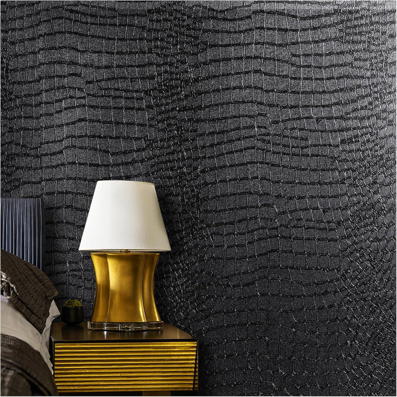 Papier peint amovible à texture de crocodile - auto-adhésif, imperméable, résistant aux égratignures, en relief pour les armoires, les chambres à coucher et plus encore
