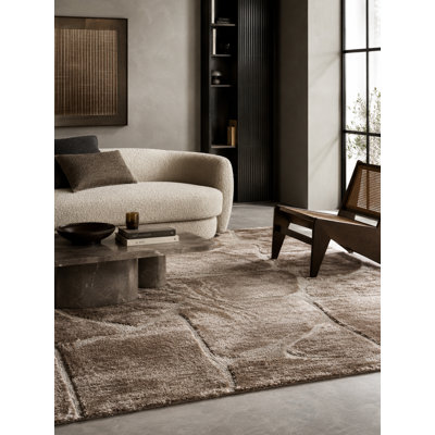 Nube Giraffe Chocolate And Brown Recycled Polyester Area Rug