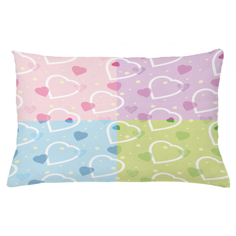 Housse de coussin carrée Valentine, 16 po x 26 po