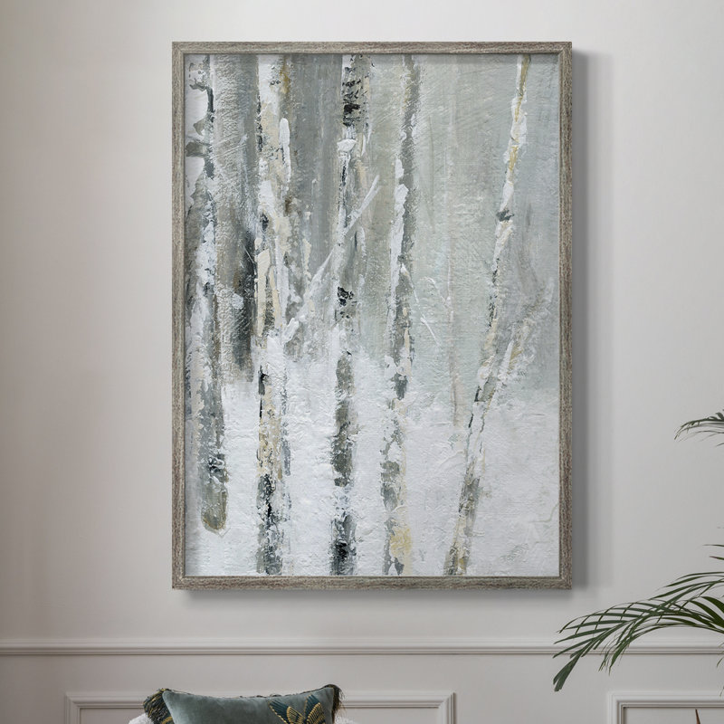 Impression encadrée «Snowy Birch III» - bois massif